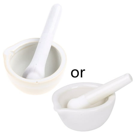 

EVEXPLO Porcelain Mortar and Pestle Set White Mixing Crusher Storage Bowl Combination for Herbs Spices for Pill Crusher Accesso
