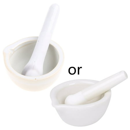 

EVEXPLO Porcelain Mortar and Pestle Set White Mixing Crusher Storage Bowl Combination for Herbs Spices for Pill Crusher Accesso