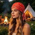 thumbnail image 6 of 3 in 1 Bandana Skull Cap Breathable Do Rag Liner UV Sun Protection Face Cover Neck Drape for Cycling Hiking Outdoor Sports(Watermelon Red,55-60cm), 6 of 6