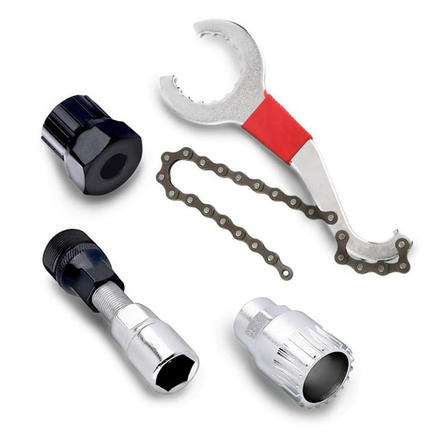5 Pcs Kits d'Outils de Réparation pour Vélo de Montagne et Bicyclette Support de Chaîne de Vélo Extracteur de Manivelle Outil d'Entretien de Vélo de Plein Air