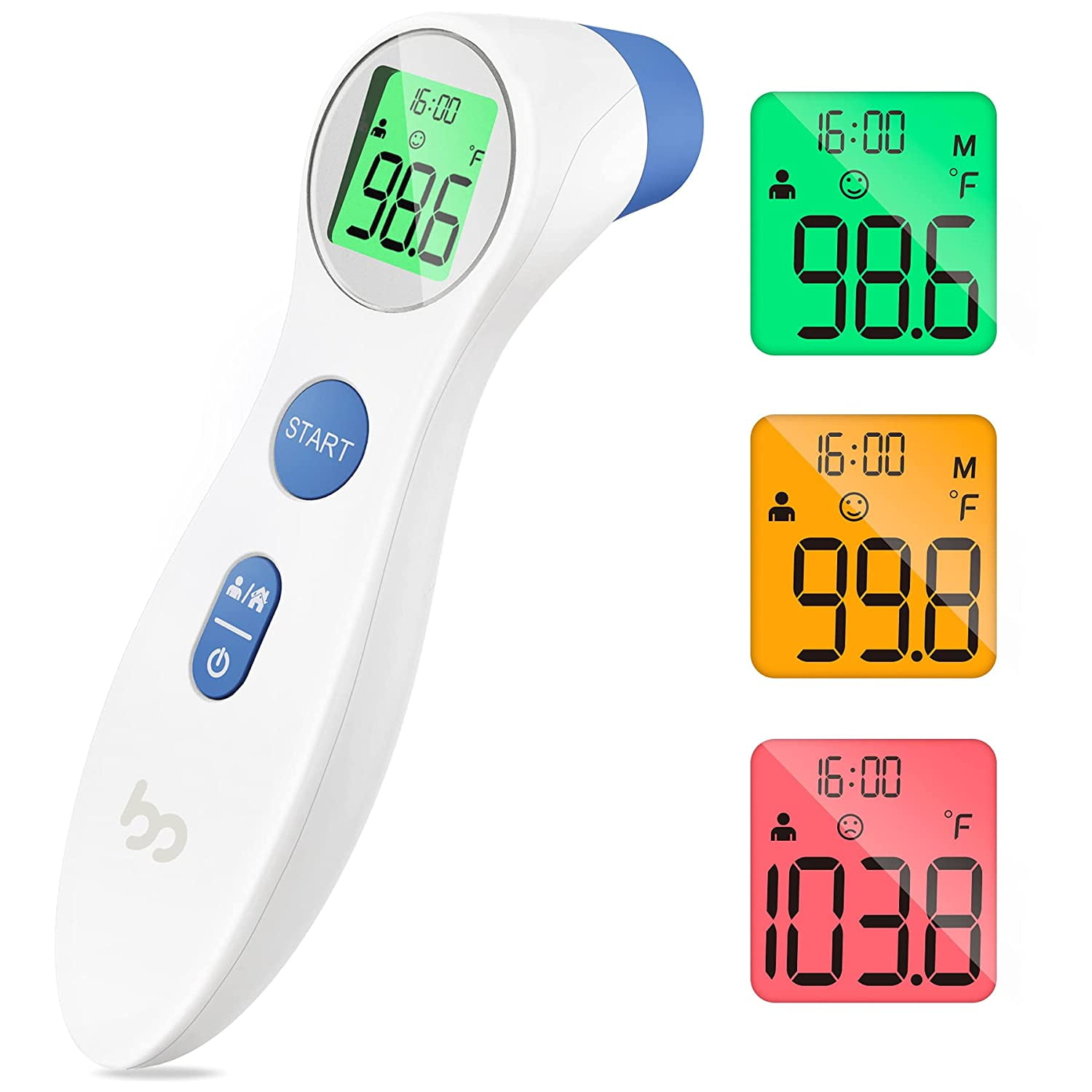 and Babies Digital Infrared Non-Contact Thermometer with Fever Indicator Kids Touchless Forehead Thermometer for Adults 1s Instant Accurate Reading by The Thermometer 