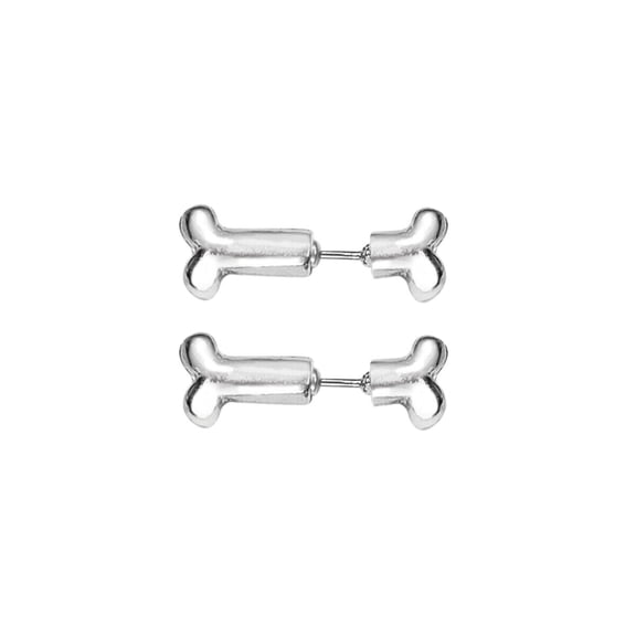 BodyJewelryOnline 20 Gauge Dog Bone Design Pierced Earrings Surgical Steel Sold as Pairs Men Women