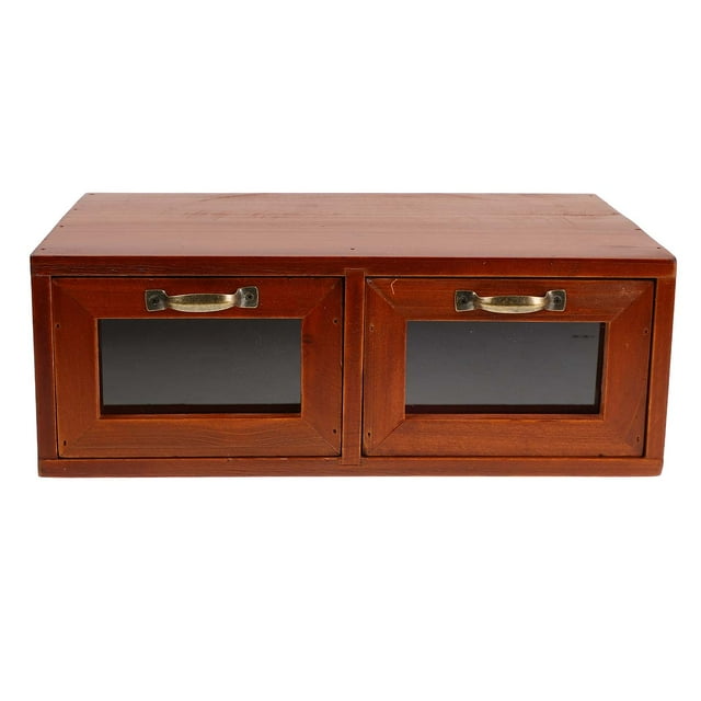Miangastore Vintage Wooden Monitor Stand With Drawer Monitor Riser Laptop Stand Desktop Storage Organizer For Laptops Computers Office Desk Accessories