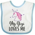 thumbnail image 3 of Inktastic My Gigi Loves Me Unicorn Girls Girls Baby Bib, 3 of 4