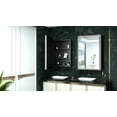 thumbnail image 6 of TokeShimi Bathroom Metal Framed Medicine Cabinets with Mirror, 24 x 36 inch Brushed Silver Wall Cabinets, Rectangle Recessed/Wall Mounted Storage Cabinets, 6 of 8