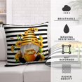thumbnail image 3 of Set of 2 Spring Summer Sunflowers Floral Pillow Covers Gnome with Sweet Honey Cushion Case for Living Room Indoor Outdoor Decor Flowers and Bumble Bee Pillow Case 20x20, 3 of 6