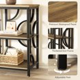thumbnail image 5 of Vividwood 55'' Industrial Sofa Table, 3-Tier Storage Console Table with Unique Geometric Design, Behind Couch Accent Table for Entryway, Living Room, Foyer, Hallway, Office - Rustic Brown, 5 of 16
