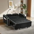 thumbnail image 4 of 1 multifunctional foldable sofa bed in 3 different lengths modern sofa upgraded suede fabric adjustable backrest with USB port ashtray and rotating telephone stand, 4 of 10