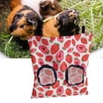 thumbnail image 3 of Alimentador de conejos para mascotas, bolsas de colgantes, superficie impermeable, tela Oxford con 2 hebillas de Metal, reutilizables y duraderas Fresa Talla S Colco Comedero de heno para conejos, 3 of 7