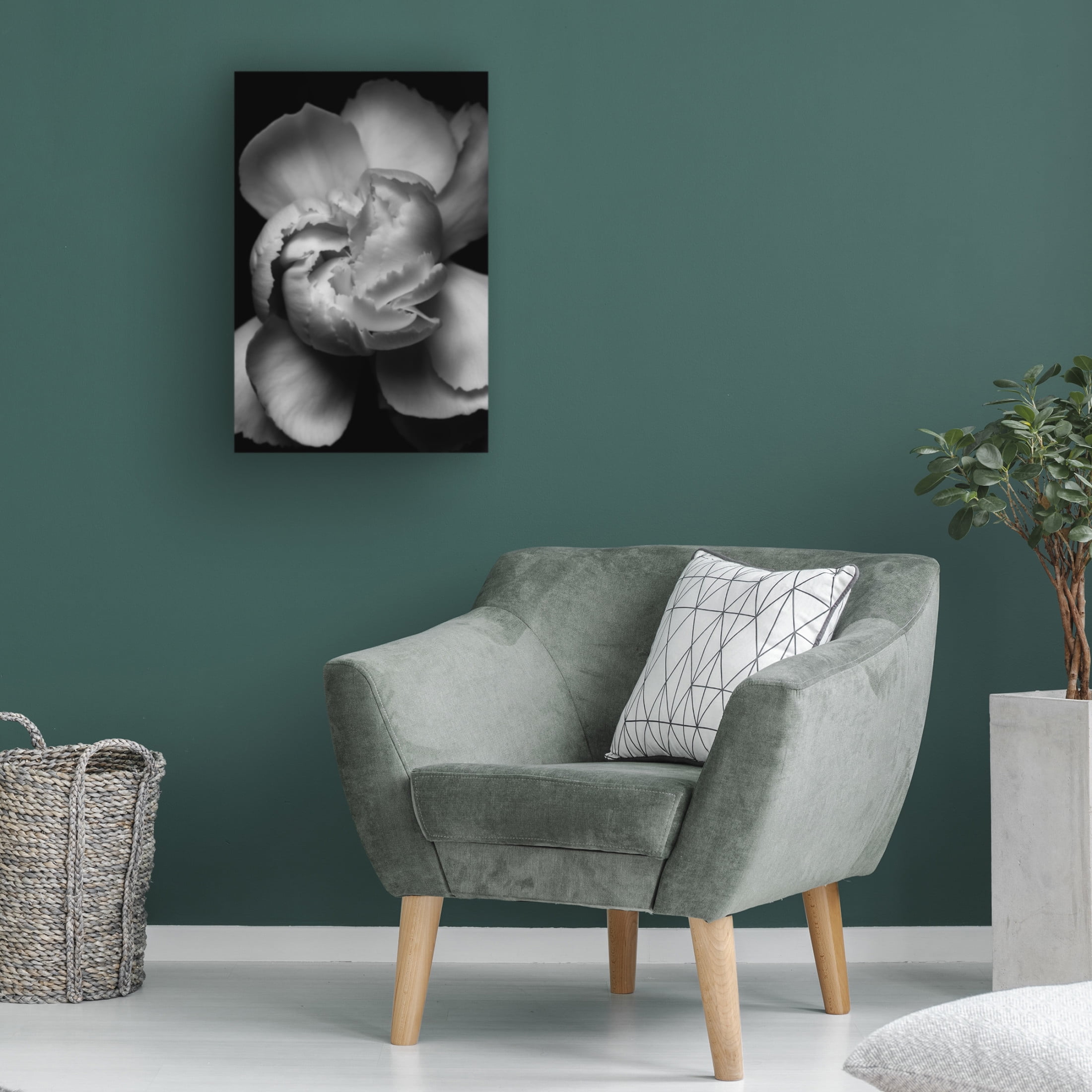 Canvas Wall Art - Francisco Ross 'White Flower' Wall Art for Living Room, Bedroom, or Office Décor by Trademark Fine Art - 30 x 47 Inches