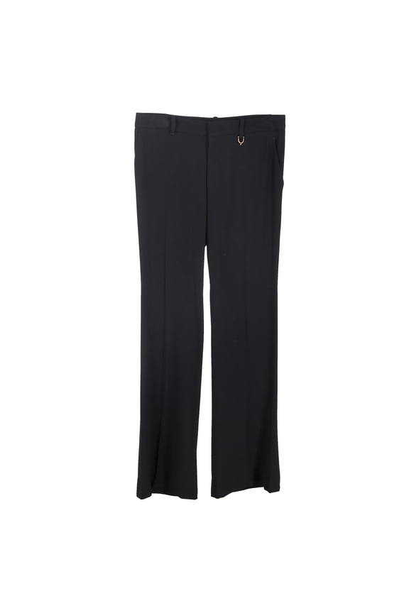 Pre-Owned Gucci Crepe Trousers in Black Polyester