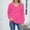 Hot Pink, variant on Long Sleeves Tops for Women Dressy Ruffle V-Neck Solid Color Tee Shirts Loose Lightweight Fall Casual Tunic Blouses Hot Pink XXL