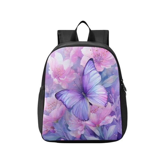 Toddler Backpack Gothic Petal Butterfly Waterproof Lightweight Backpack Casual Mini Daypack for Daycare & Travel