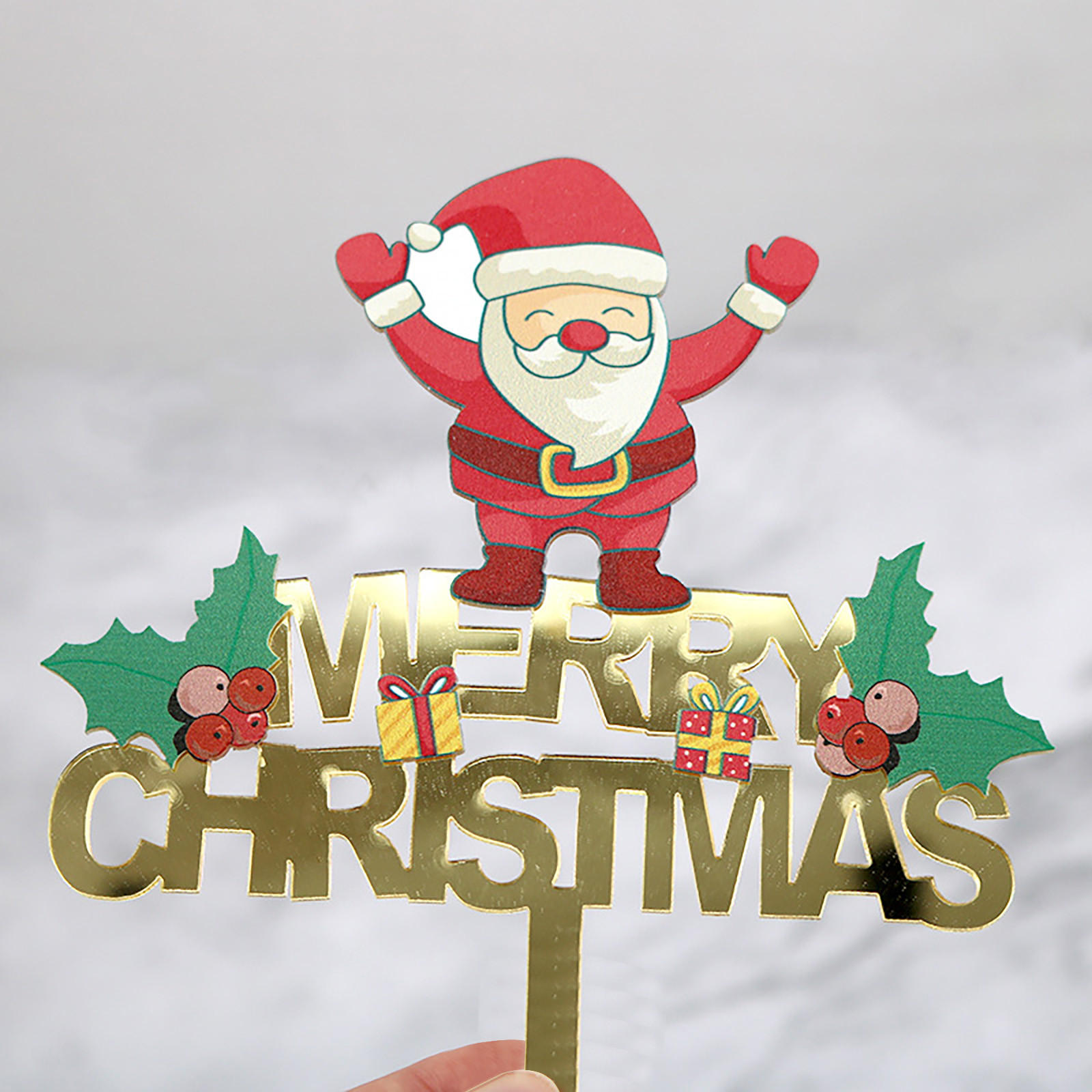 9 Décorations De Gâteau Noël - Sapin, Renne, Père Noël, Bonhomme De Neige… En Plastique