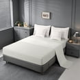 thumbnail image 3 of meiyoeat Modern Striped Art 7 Pieces Full Size Bedding Sets For Kids,Minimalist Geometric Line Full Size Bed In A Bag,Light Gray Reversible, 3 of 7