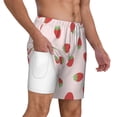thumbnail image 3 of Balery Strawberry Mens Swim Trunks Swim Shorts for Men Quick Dry Inseam Beach Shorts with Compression Liner Pocket-3X-Large, 3 of 9