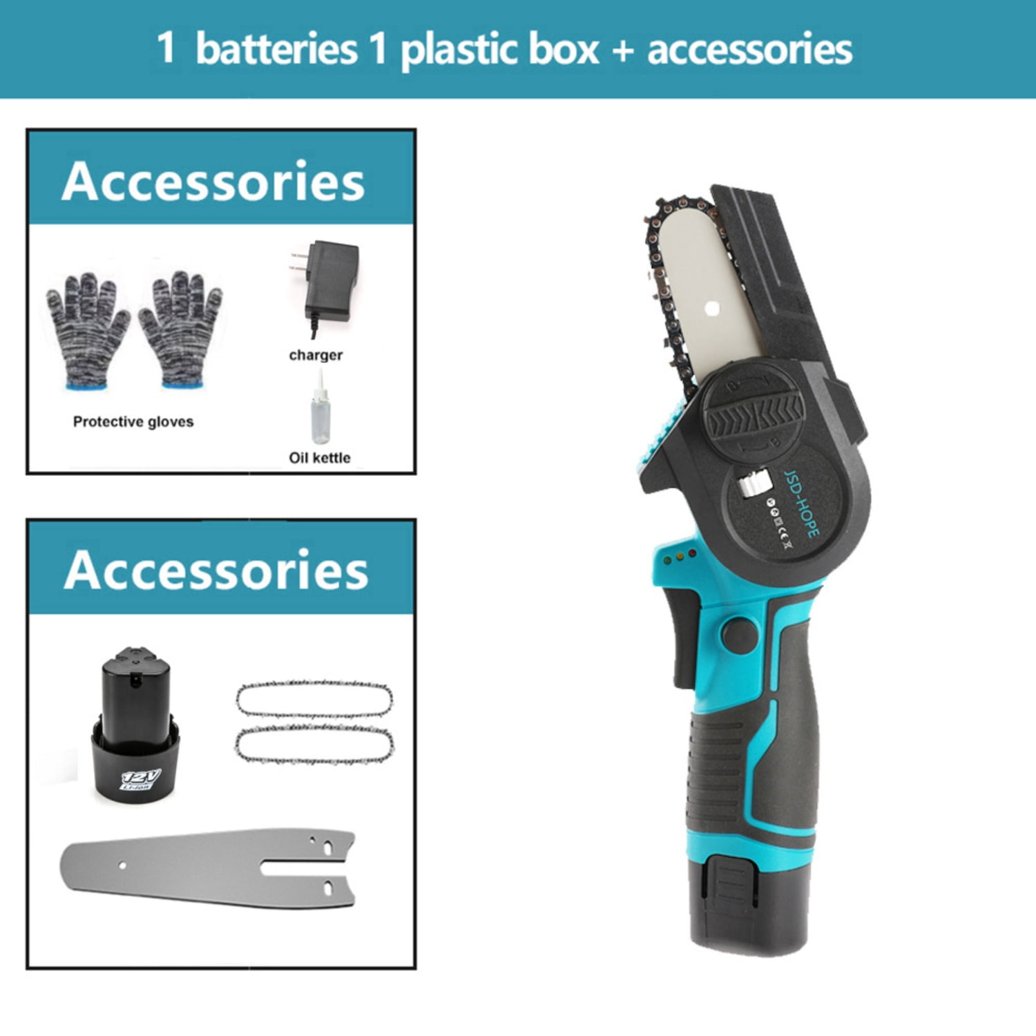 3-Inch Mini Electric Chainsaw-Cordless Handheld Chainsaw with Lithium-Ion Battery, Compact Lightweight Design for Wood Cutting, Tree Pruning&Branch Trimming, Ideal for Home Garden and Outdoor Use