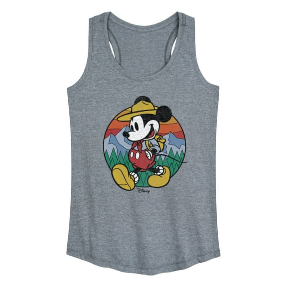 Disney - Mickey & Friends - Mickey is Happy Camping & Hiking - Women's Racerback Tank Top