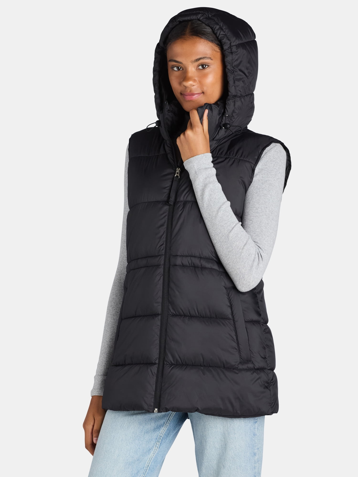 Ozark Trail Women's Cinched Waist Puffer Vest, Size XS-XL & Plus