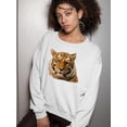 thumbnail image 2 of Tiger Face Sweatshirt Women -SPIdeals Designs, Female x-Large, 2 of 4