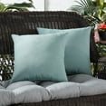 thumbnail image 2 of Greendale Home Fashions 17'' x 17'' Reversible Outdoor Throw Pillow, Set of 2, Seaglass, 2 of 5