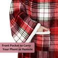 thumbnail image 7 of Sherpa Wearable Blanket with Sleeves & Foot Pockets for Adult Women Men, Comfy Snuggle Wrap Sleeved Throw Blanket Robe, Gift Idea, Plaid, 75" x 53", 7 of 7