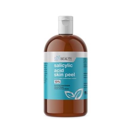 SALICYLIC ACID Skin Chemical Peel 10% | Natural Beta Hydroxy Acid (BHA) For Oily Skin | Treats Acne, Clogged Pores, Blackheads, Seborrheic Keratosis, Warts, Scars & More