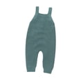 thumbnail image 4 of Baby Girl Boy Sweaters Knit Romper Cotton Solid Sleeveless Square Neck Jumpsuit Suspender Overalls Fall Winter Outfit for Boys And Girls 0-3 Months, 4 of 9