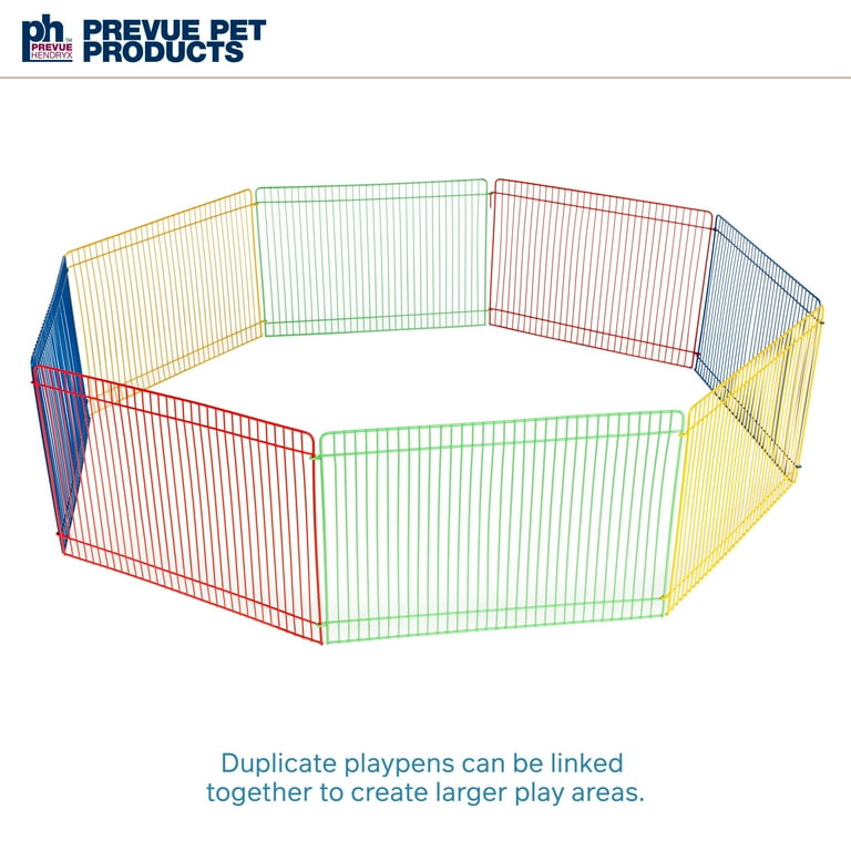 Prevue Pet Products Multi-Color 8-Panel Small Animal Pet Playpen