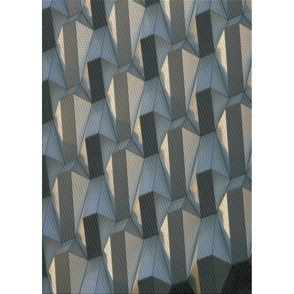 Ahgly Company Indoor Rectangle Patterned Gunmetal Gray Novelty Area Rugs, Swatch Sample