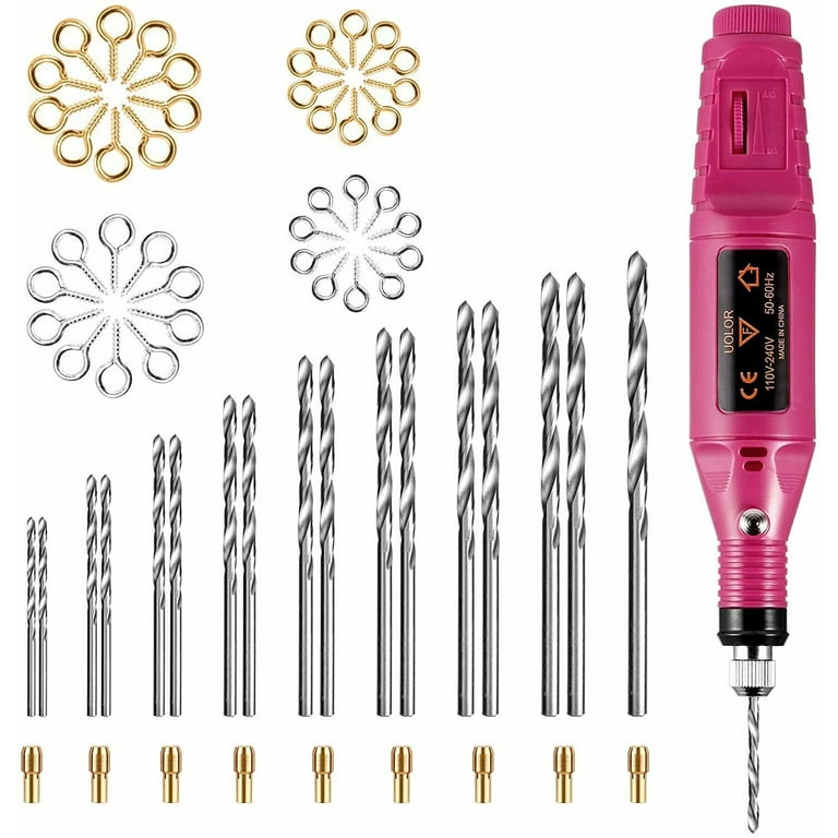  DOITOOL 2 Sets Hand Drill Tool Hand Drill for Jewelry Making  Multitools Jewelry Drills Multipurpose Tool Pin Vise Small Handheld Drill  for Jewelry Miniature Drill Manual Steel Wooden Ring : Tools