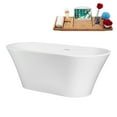 thumbnail image 2 of 59" Streamline B-280-63-BL Soaking Freestanding Tub and Tray With Internal Drain in Matte Black, 2 of 5