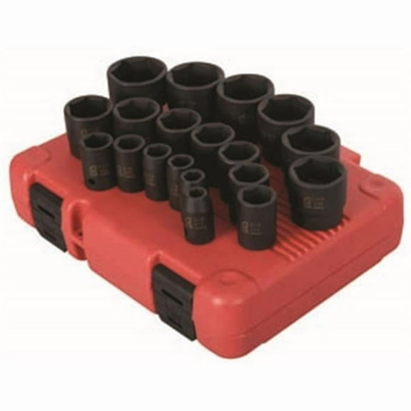 19 Pieces 1/2'' Drive SAE Impact Socket Set