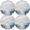 thumbnail image 2 of Wavy Swirl Marble Ripple Colorful Placemats Round Table Mats Non-Slip Washable Heat Resistant Kitchen Place Mat for Home Dining Coffee Tabletop (6PCS) Home Decor, 2 of 7