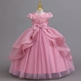 thumbnail image 4 of AWZXDE Sparkling Girls Formal Party Dress with Elegant Sequin and Embroidery Detailing for Pink, 4 of 9
