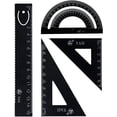 thumbnail image 1 of 4 Pack Math Geometry Tool for Students, Draftsman, Engineers, Design, Graphic, Examination, Math or Painting-Black, 1 of 6