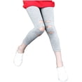 thumbnail image 4 of Lenpel Girls' Capri Leggings Soft Casual Cotton High Waisted Stretchy Yoga Cropped Pants Lounge Workout Tights, 4 of 4