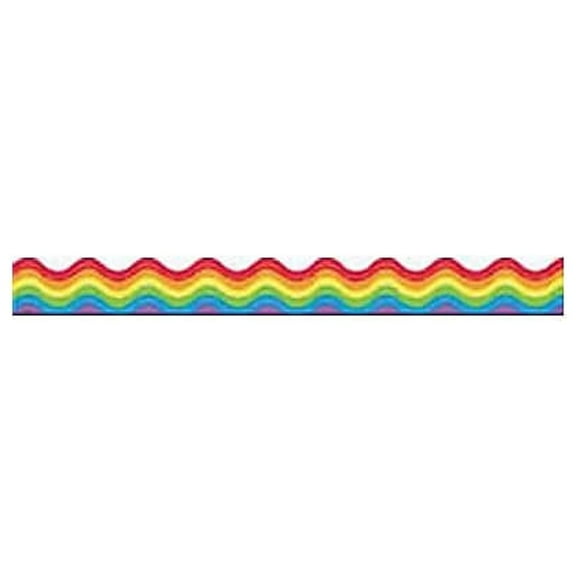 Trend Terrific Trimmer Decorative Scalloped Border, 2-1/4" x 39", Rainbow Promise