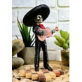 thumbnail image 6 of Ebros Traditional Charro Outfit Black Mariachi Band Skeleton Guitarist Statue, 6 of 6