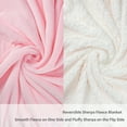 thumbnail image 4 of Catalonia Sherpa Throw Blanket, Super Soft Comfy Micro Fleece Couch Blanket, Reversible Bed Throw TV Blanket, Comfort Caring Gift, Pink, 50" x 60", 4 of 8