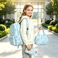 thumbnail image 2 of WAYUTE Kids Backpack 3 Pcs Backpack Set for Girls Large Capacity Ice Cream Printed Schoolbag with Lunch Tote and Pencil Lightweight Bookbag Casual School Activities, 2 of 6