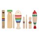 thumbnail image 2 of Instrumentos musicales de percusión Montessori para niños, juego de tambores para bebés, material didáctico con mazo, instrumento de madera colorido , 5 piezas, 2 of 8