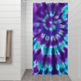 thumbnail image 2 of Purple Blue Tie Dye Spiral Pattern Shower Curtain 36"x72" ,Bathroom Decorative Shower Curtains Set with 12 Hooks,Modern Waterproof Washable Shower Curtain, 2 of 6