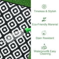 thumbnail image 6 of HOMERRY Geometric Plaid Outdoor Rug Straw Plastic Area Rug for Balcony Pool RV Waterproof Reversible Carpet, Black/White, 8'x 10', 6 of 6