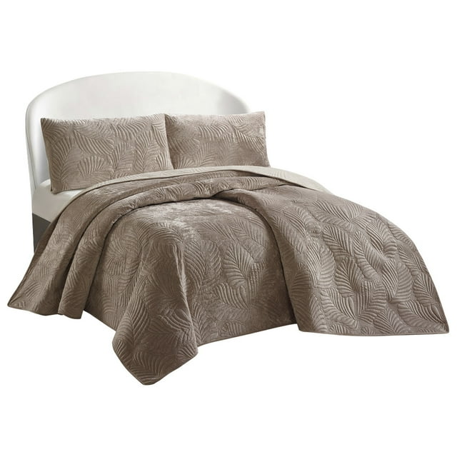 Edredón con Fundas Matrimonial Elefantito Otoño Color Gris Velvet/Terciopelo