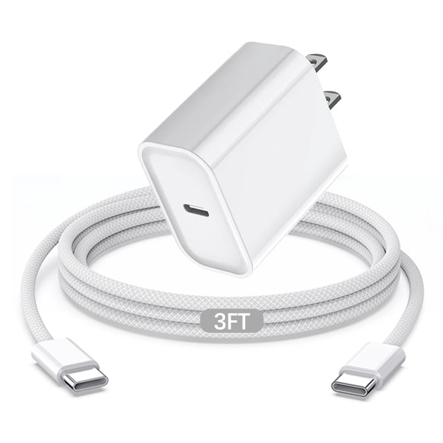 Cargador EcopeStugo USB-C de 20 W con cable de 90 cm para AirPods