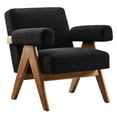 thumbnail image 2 of Modway Lyra Upholstered Modern Boucle Fabric Armchair in Black, 2 of 9
