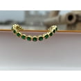 thumbnail image 3 of Lakshya Jewel LLC Women's Gold Finish Green CZ Tennis Bracelet Classic Round Cut Bezel-Set Jewelry for Daily Wear & Gifting, 3 of 5