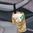 thumbnail image 3 of Yuyamidu Butterfly Car Trash Bag Hippie Floral Car Trash Bin Foldable Auto Interior Accessories Reusable Car Garbage Bag Small Collapsible Auto Rubbish Container, 3 of 7