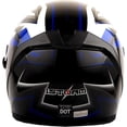 thumbnail image 4 of 1Storm HJK526 Blue Thermoplastic Glossy Classical Knight Dual Lens Large Motorcycle Helmet, 4 of 6